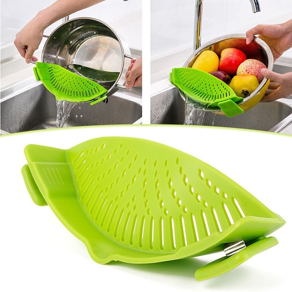 Snap'n Strain Kitchen Strainer, Green