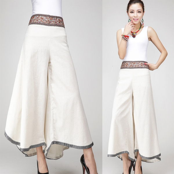 Cotton culotte trousers - Women