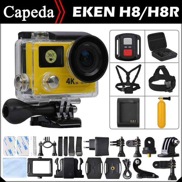 Action Camera Eken H8 H8r Vr360 Ultra 4k 30fps Wifi 2 0 Dual Lcd Remote Controller Pro Helmet Cam Go Waterproof Sport Camera Wish