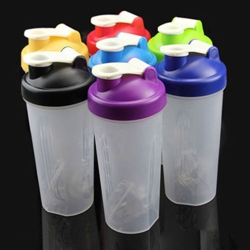 600ml Protein Blender Shaker Mixer Shake Cup Drink Whisk Bottle Sports  Fitness