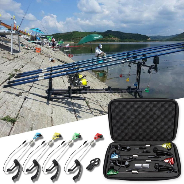 LIXADA 4pcs Colors LED Carp Fishing Swinger in Case Illuminated Swinger Fishing  Line Bobbin Z6K8Z5V3