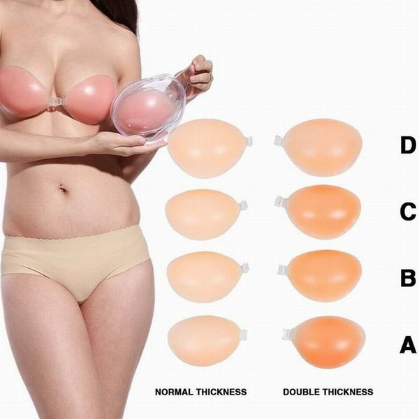 New Silicone Adhesive Stick On Push Up Gel Strapless Backless Invisible Bra  Sizes ABCD & E
