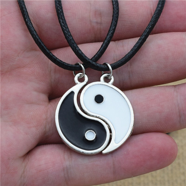 Yin yang outlet leather necklace