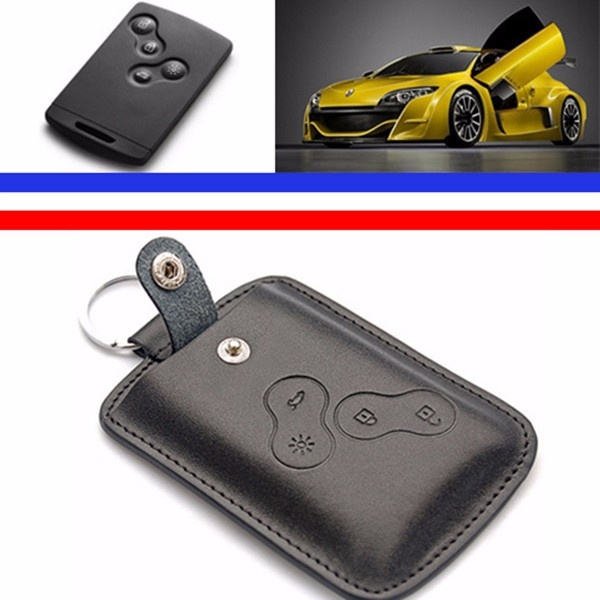 Car Leather Key Cover Case for Clio Scenic Megan