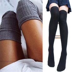 Winter Warm Women Knit Crochet Cotton Soft Thick Long Socks Thigh-High Leggings