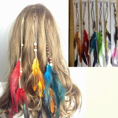 bohemianhairband, Hairpieces, Hair Extensions, featherhairclip