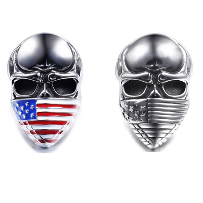 Men's Skull Ring Cool Skull & Steampunk Men's Ring - 316L Stainless Steel, Punk Gothic Style, Sizes 7-13 Emo Rings - Foto 8