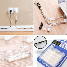 10pcs/pack Self-adhesive Wire Organizer Line Cable Clip Buckle Plastic Clips Ties Fixer Fastener Holder 