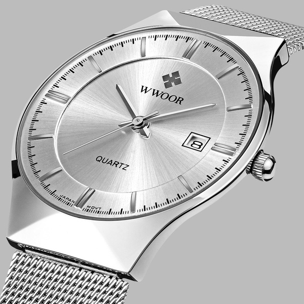 WWOOR Fashion Man Luxury Watch Classic Men's Sport Quartz Watch Sapphire  Stainless Steel Waterproof Watch For Men Business Clock