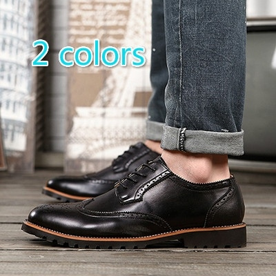 Mens Oxfords Brogue Leather Shoes Formal Business Weddings Dress Shoes Big Size 