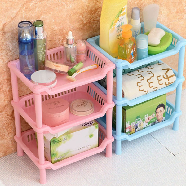 New Plastic 3 Layers Bathroom Kitchen Corner Storage Rack Organizer Shower  Shelf ORG