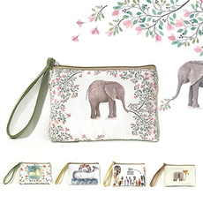 New Arrival Women's Mini Cute Elephant Elk Whale Cat Printed Handbag Coin Purse Phone Bag