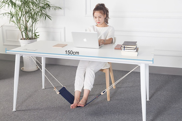 New Home&Outdoor Portable Mini Office Foot Rest Stand Desk Feet Hammock