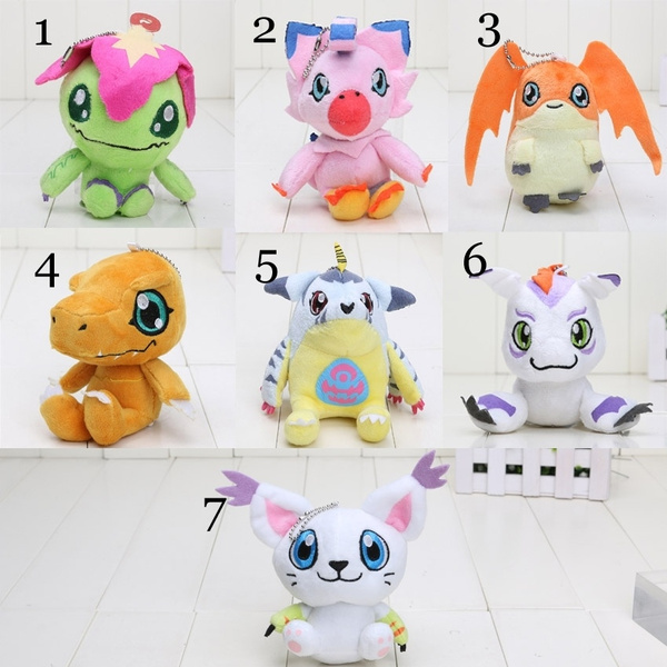 12cm Mini Digimons Digita Dragon Dinosaur Agumon Gabumon Gomamon Biyomon  Palmon Patamon Stuffed Doll Plush Doll - Movies & Tv - AliExpress