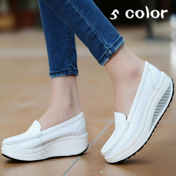 Hot Selling Popular Ladies Comfortable PU Leather Sneakers White Shoes for  Girl - China White Shoes and Shoes for Girl price | Made-in-China.com