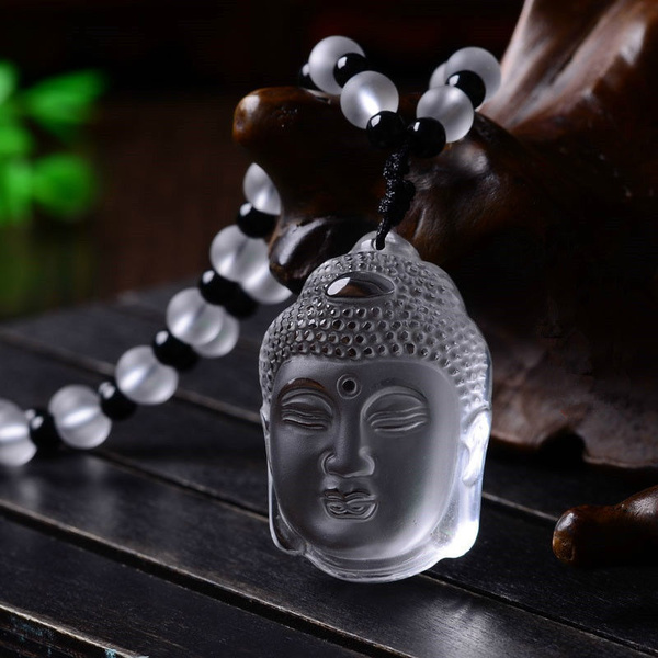 Mini Crystal Buddha Necklace for Women Stainless Steel Chain Multicolor  Stone Small Cute Maitreya Pendant Necklace Healing - AliExpress