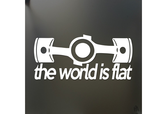 The world is flat sticker HUGE V1 Subaru WRX STI Scion Funny JDM