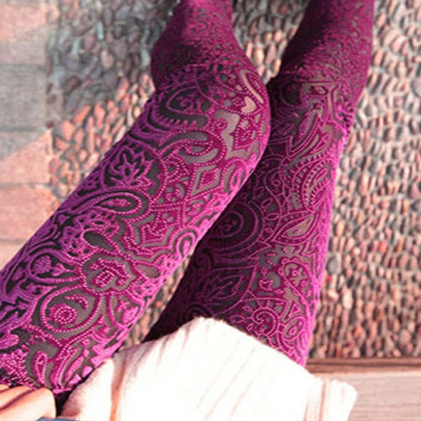 Goldtop Women Lace Leggings Hollow 