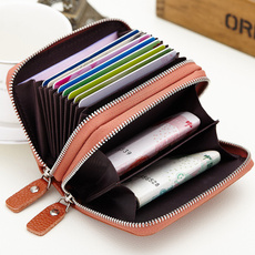 leather wallet, miniwallet, zippercoinpurse, Zip