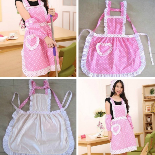 Pink kitchen hot sale apron