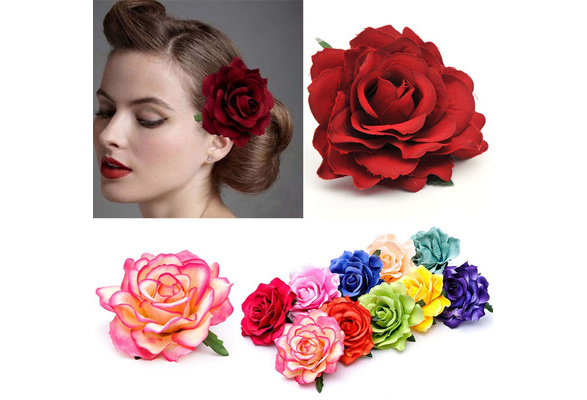 New Bridal Rose Flower Hair Clip Hairpin Brooch Wedding Accessorie Bridesmaid