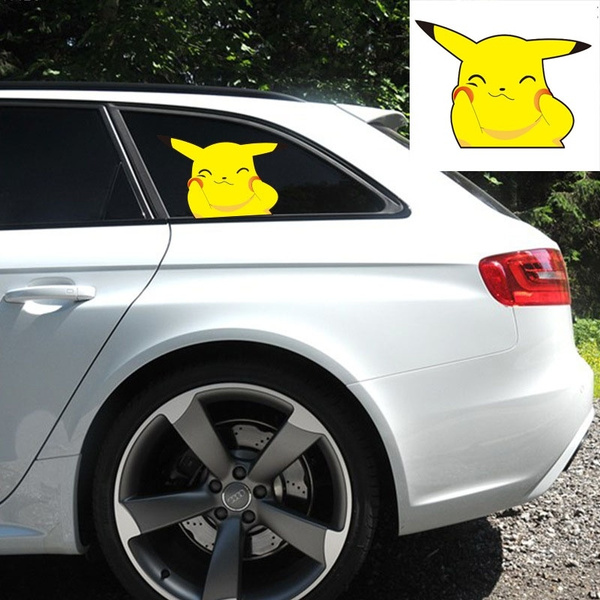 Cartoon Pikachu Pokemon Reflective Car Sticker Windows Decal