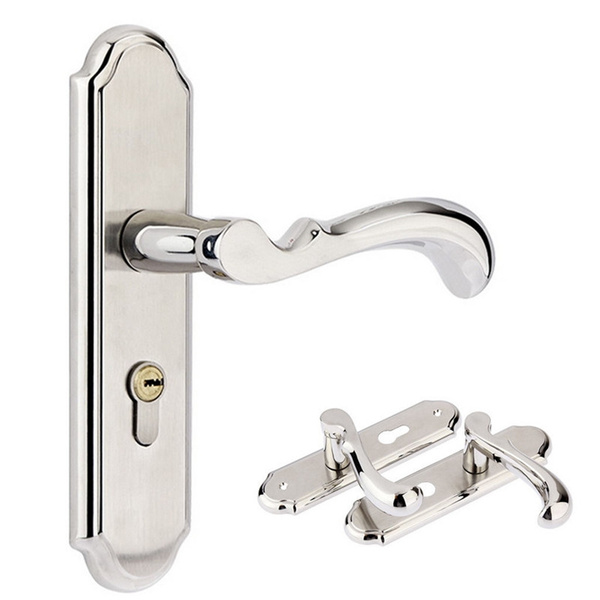 Privacy Door Security Entry Lever Mortise Handle Locks Full Set Stainless Steel