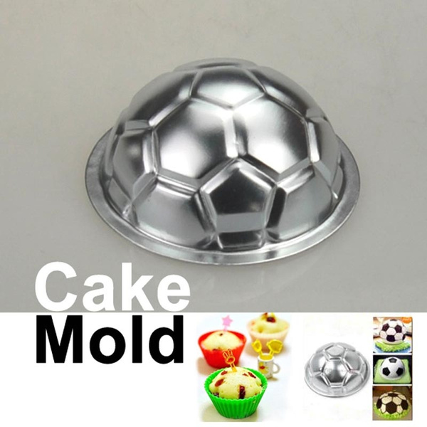 S&L New Coming Wilton Soccer Ball 3D Sports Football Birthday Cake Pan Tin  Mold/Heart Shape Cake Mould Aluminium Birthday Cake Mold Decorating Bakery  DIY