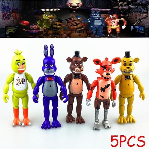 4PCS Five Nights at Freddy's Chica Bonnie Bear/Foxy Minifigures Toy Blocks 