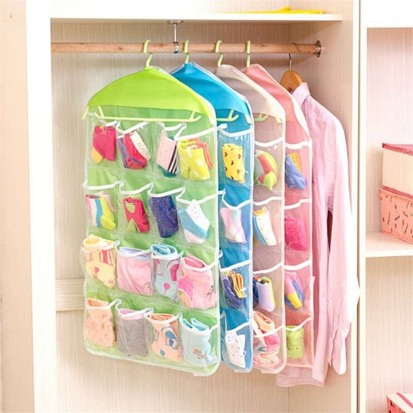 Towels and Underwear Socks Shoes Collapsible Closet Organizer for Clothes Outry Wardrobe Hanging Storage Grey, 3-shelf 