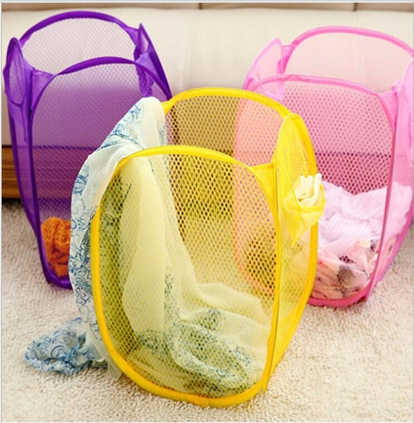 Laundry Bag Yellow Mesh Net