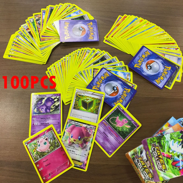 100pcs New Mega Ex Pokemon Cards Charizard Pack In English Xy Shiny Palying Game Card Set Cheap Gift For Kids Wish