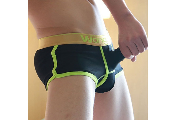 Men's Sexy Cotton U Convex Underwear Underpants Elephant Trunk Pouch Boxer  Briefs