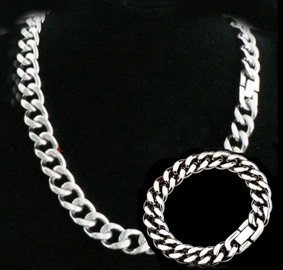 Silver Cuban Link Necklace - 15mm Wide
