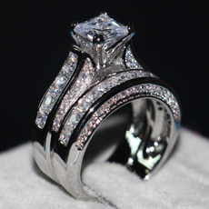 White Gold, DIAMOND, Princess, wedding ring