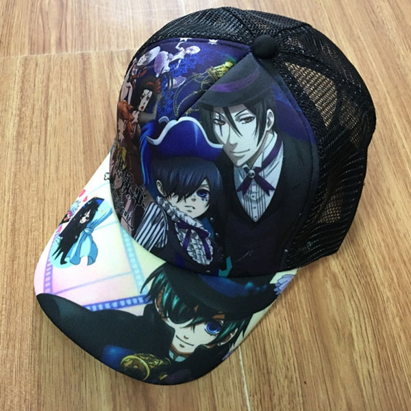 Anime Baseball/Peaked/Snapback/Trucker/Mesh Cap/Black Butler Ciel Sebastian  Hat