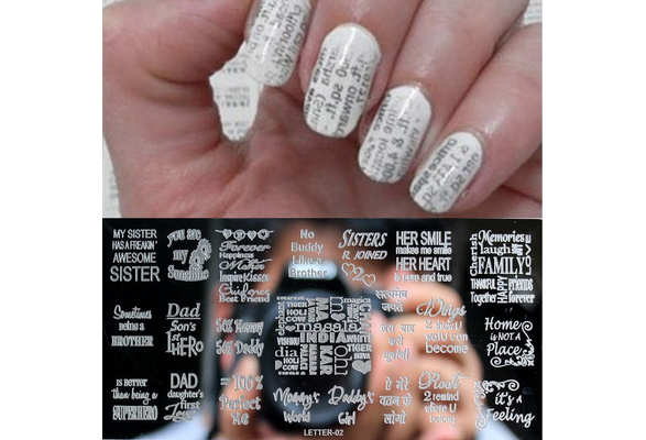 Lovely Letter Pattern Nail Art Stamp Stamping Template Image Plate Manicure Wish