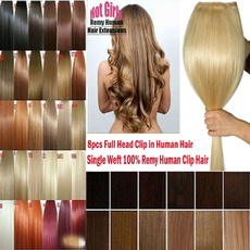 Hair Extension 16" 18" 20" 22" Luxury Clip in Remy Hair Extensions Single Weft Full Head