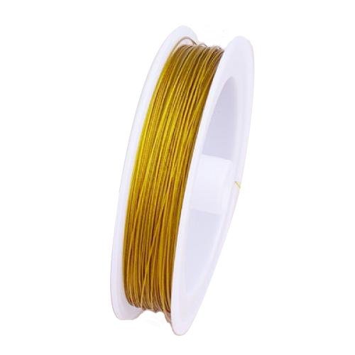 Tiger Tail Beading Wire - 100m / 0.38/0.45mm / Golden