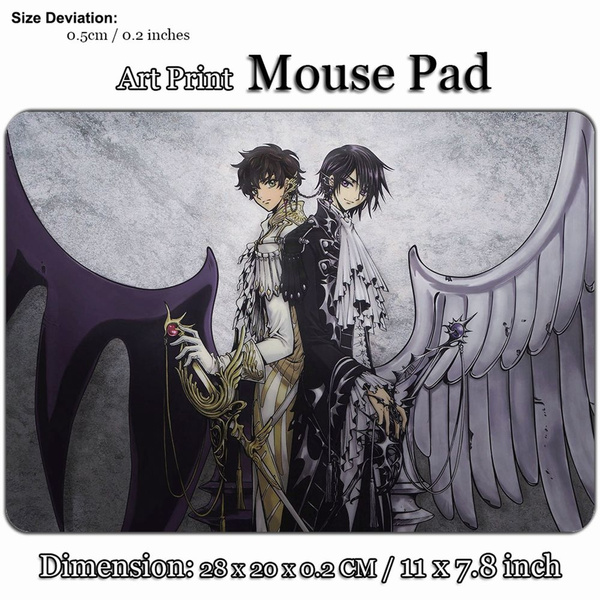 Code Geass Custom Mouse Cursor Anime Art Print Mouse Pad Mat (28*20cm) for A312 Lelouch & Suzaku ...