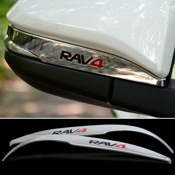For Toyota RAV4 2014-2019 Chrome Car Door Rearview Mirror Decor Side Mirror Trim 