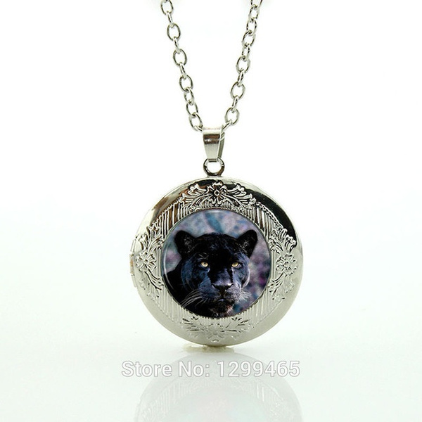 black panther animal necklace