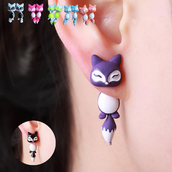 Best Deal for LZhappy Cute Animal Bite Earring,3D Clay Earrings,Small and |  Algopix