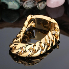 Heavy, mensstainlesssteelbraceletgold, Jewelry, gold