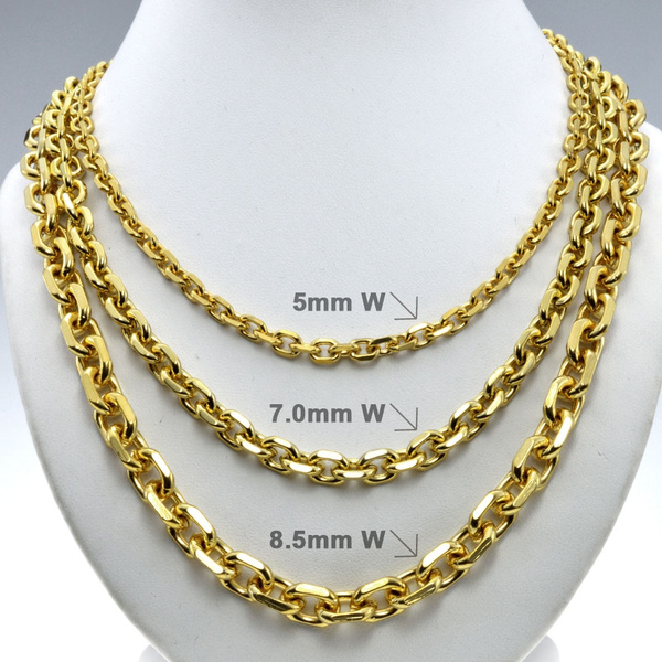 LIFETIME JEWELRY 3mm Diamond Cut Rope Chain Necklace 24k Real Gold Plated  (16 inches, 1 - Gold Plated) : Amazon.in: Fashion
