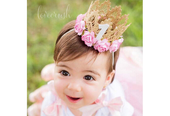 gold newborn headband