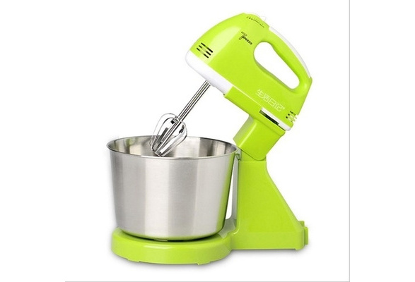 1.7L 200W 7-Speed Stand Electric Mixer with Bowl Professional Mixer/Whipper/ Beater/Dough Hooks/Whi/Egg Beater (Size: Cubic, Color: Green), Wish