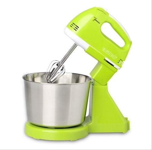 AB 2 in 1 Green 200W Electric Twin Hand & Stand Mixer 7 Speed 2 Litre Bowl Chrome Eggs Dough Hooks Beaters 