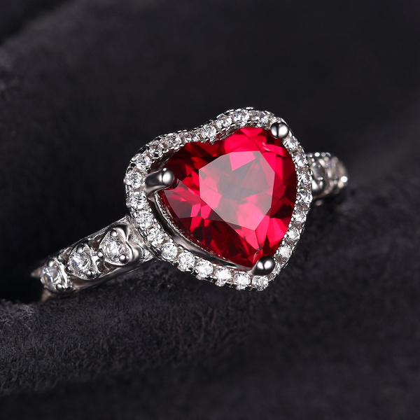 red heart diamond ring