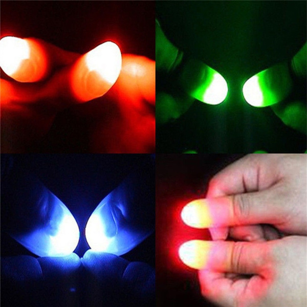 2* Magic Super Bright Light Up Thumbs Fingers Trick Appearing Lights Close-Up 